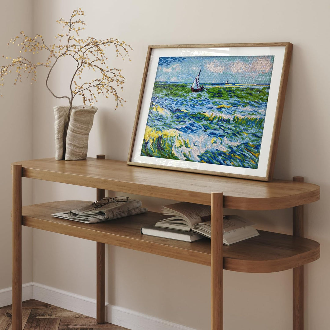 Diamond Dotz DD12-029 Seelandschaft (Van Gogh), ca. 55 x 45 cm gross, Diamond Painting, Malen mit Di