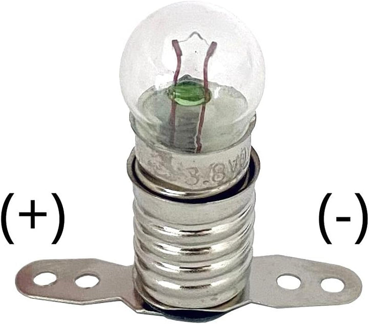 Set aus 25 Stück 3,8 V 0,3 A E10 Glühbirne und 25 Stück E10 Lampenfassung - Elektrosatz für Basteln