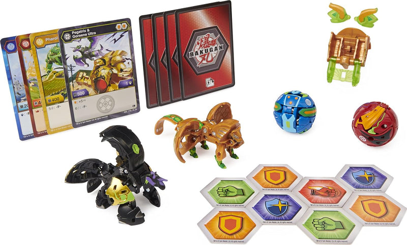 BAKUGAN Baku-Gear Pack mit 4 Armored Alliance (2 Ultra und 2 Basic Balls) und 1 Set Baku-Gear inkl.