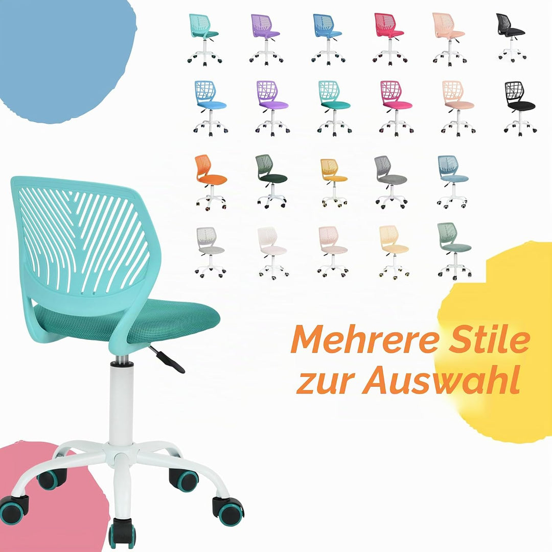 Homy Casa Schreibtischstuhl Verstellbarer drehbarer Bürostuhl Stoffsitz Ergonomischer Arbeitsstuhl o