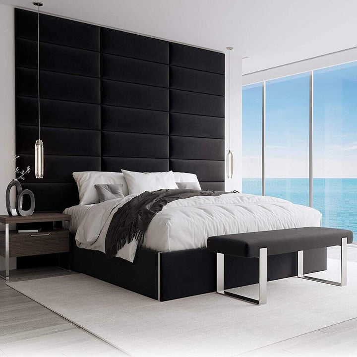 VANT Gepolsterte Kopfteile - Accent Wall Panels - 4er Packungen - Einfach Installieren - König Zwill