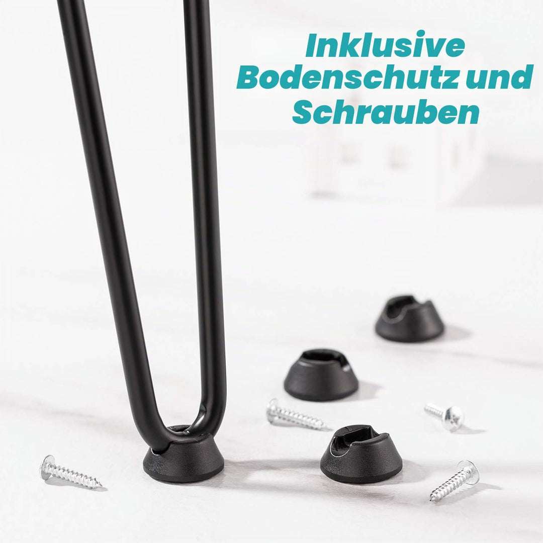 Schrankfüsse 10cm, Haarnadel Tischbeine Metall Schwarz 4er set, Möbelfüsse Hairpin Legs für Schrank,