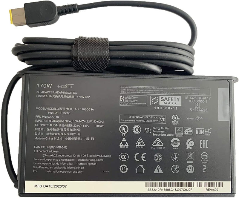 170W SA10R16886 02DL140 ADL170SCC3A ADL170SLC3A Slim AC Adapter Laptop Ladegerät kompatibel für Leno