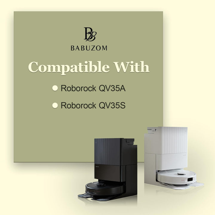 Zubehör für Roborock QV 35A / QV 35S Staubsauger, 2 Hauptbürste, 4 Hepa-Filter, 4 Wischtücher, 6 Sta