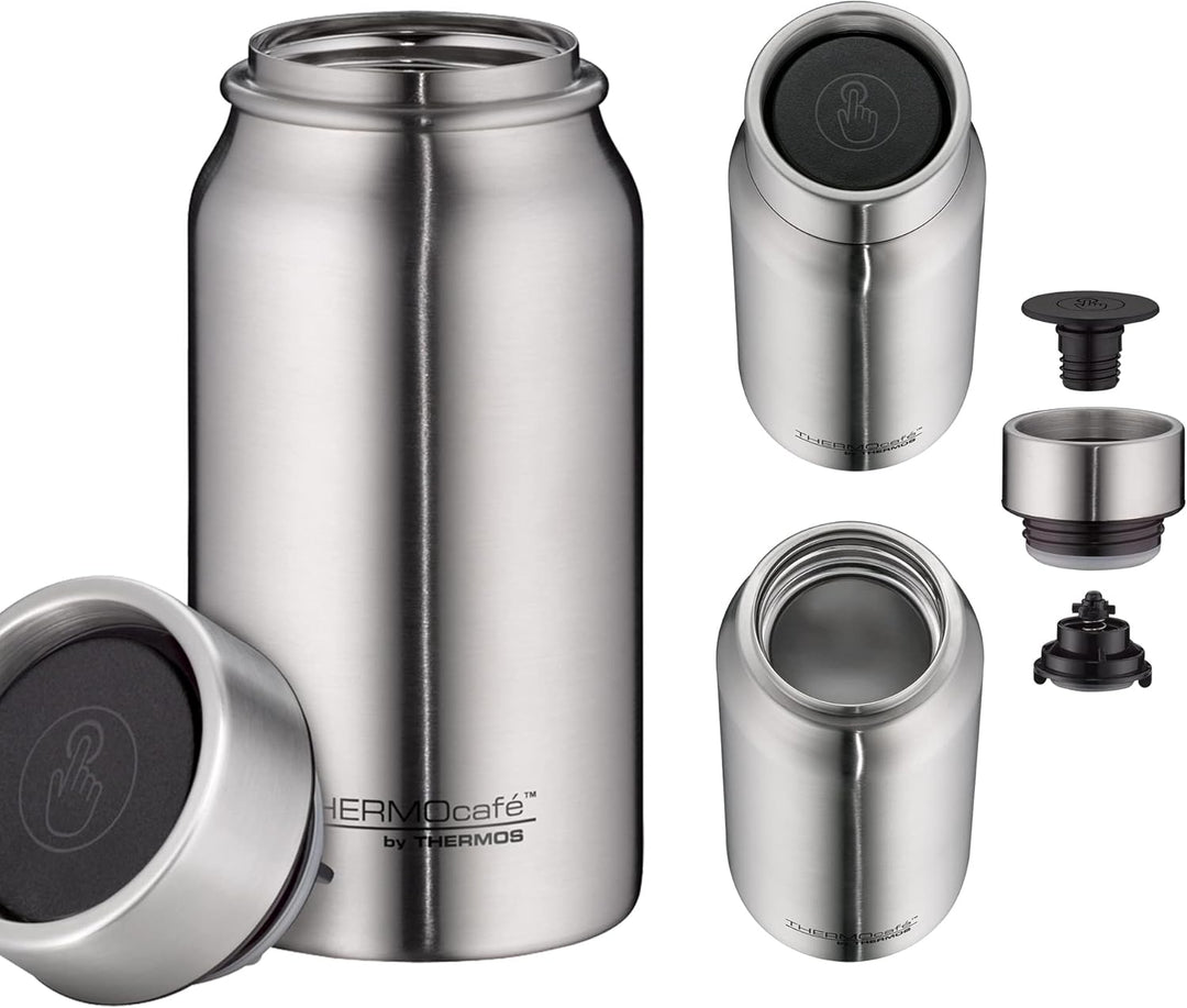 THERMOcafé by THERMOS TC DRINKING MUG stainless steel mat 0,35l, Thermobecher Edelstahl, Isolierbech