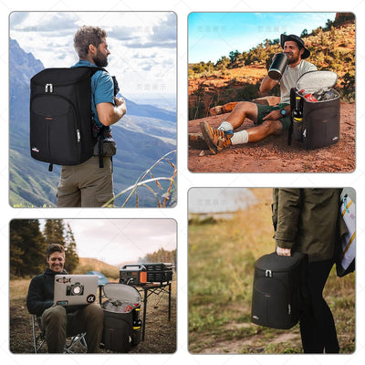 QINGLOU 25L Kühl Rucksack Kühlrucksack Kühltasche Picknicktasche Gross Isoliert isolierte Kühltasche