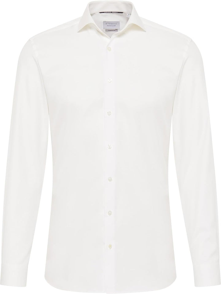 ETERNA Male Cover Shirt unifarben SUPER Slim 36 Beige, 36 Beige
