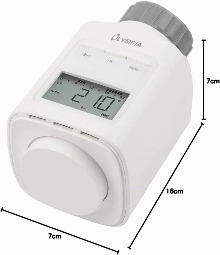 OLYMPIA HT430-23A Energiespar-Heizungsregler|9 Heiz- und Sparzeiten einstellbar|Weiss