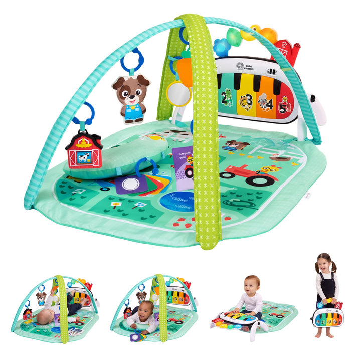 Baby Einstein Farm Explorers 4-in-1 Kickin' Tunes Musical Meadow Musik- & Sprachentdeckungs-Spielbog