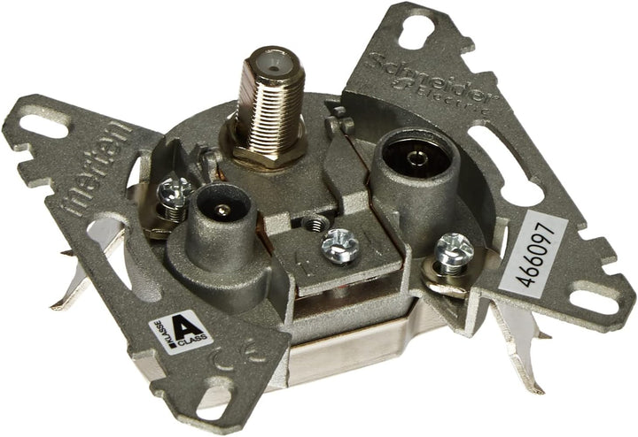 Schneider Electric Merten 466097 Sat-Unterputz 3 Ausgänge, Antennendose, TV-SAT-R-Steckdose, Made in