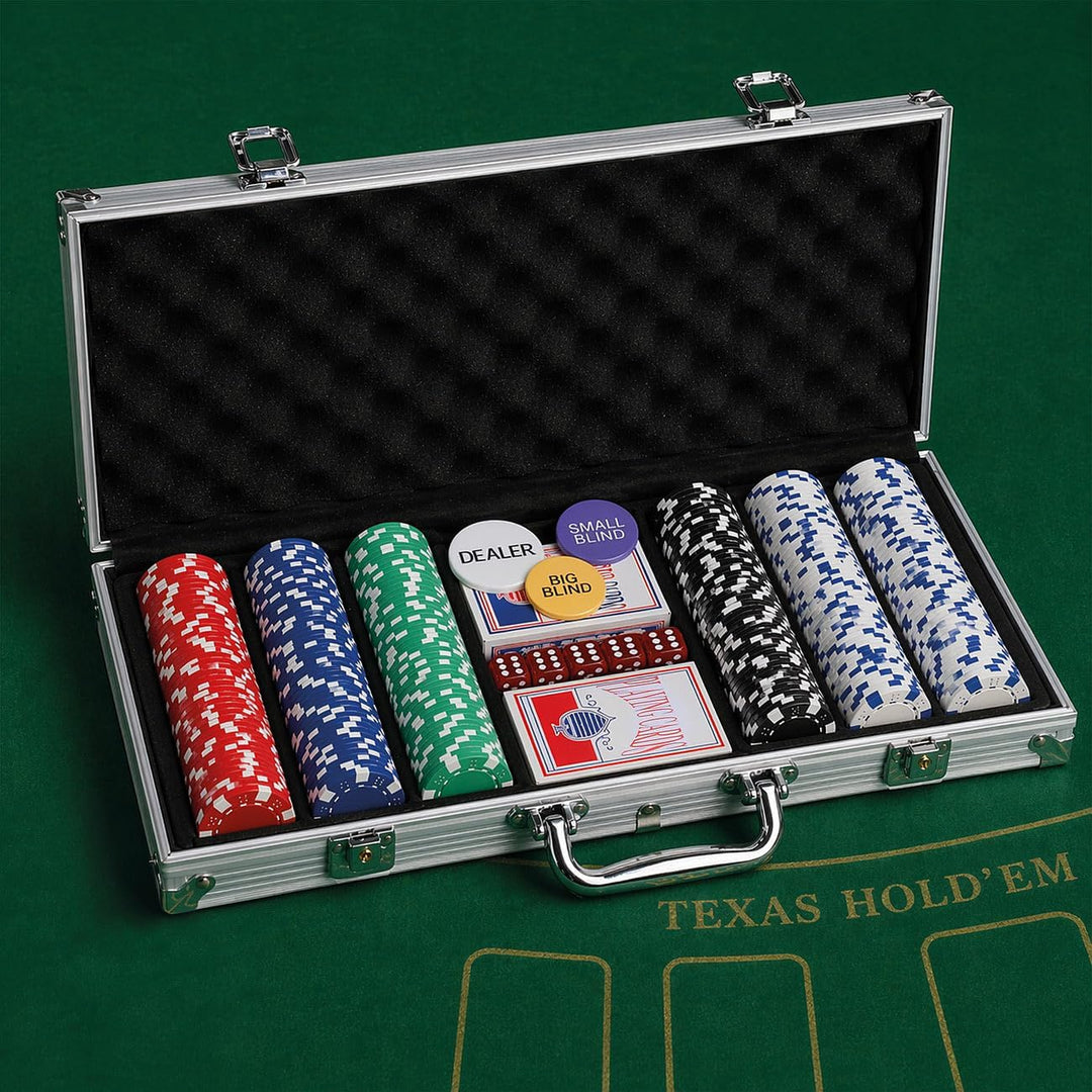 Pokerkoffer: Professionelles Poker-Set im abschliessbaren Aluminium-Koffer (Kartenspiele, Pokerspiel