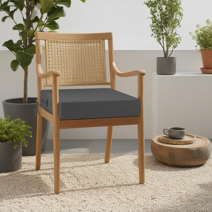 Stuhlkissen 50x50 2er Set für den Aussenbereich, wasserdichte Schaumstoff Sitzkissen Outdoor, Garten