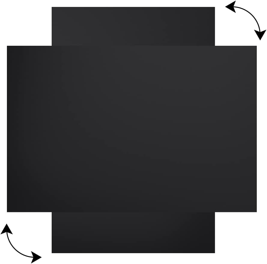 ALLboards Metallische Magnettafel KREIDETAFEL SCHWARZ 90x60cm MetalBoards Memoboard für jede Art von