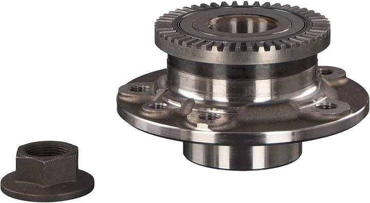 febi bilstein 06167 Radlagersatz mit Radnabe, ABS-Impulsring und Achsmutter , 1 Stück