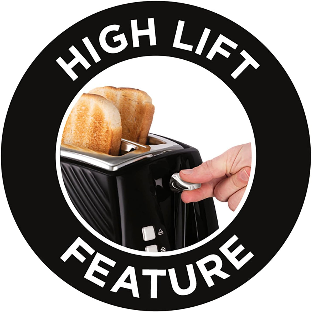 Russell Hobbs 26394 Strukturierter 2-Scheiben-Toaster im 3D-Touch-Design mit Einfrier-, Annullierung