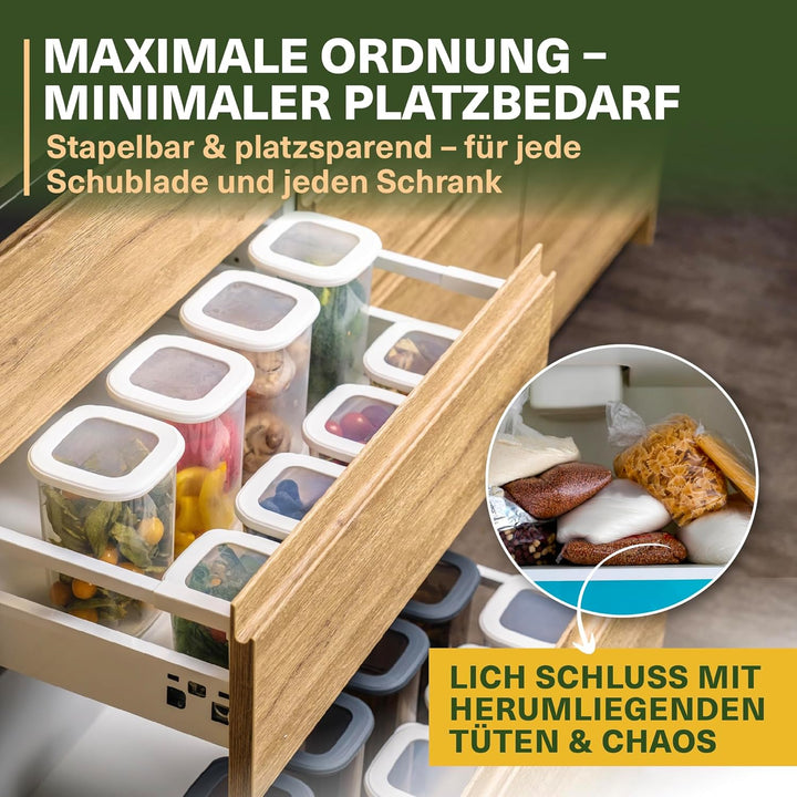 Viwares luftdichte Vorratsdosen mit Deckel | 24er Vorratsbehälter Set | BPA-FREI | Zur Müsli Mehl un