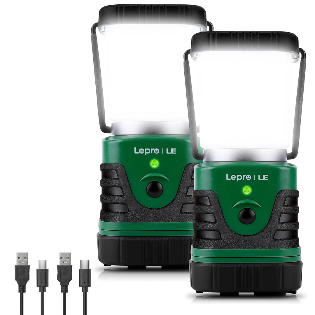 LE LED Campinglampe Tragbar, Superhell wiederaufladbare Suchscheinwerfer mit Bügel und Haken, 4 Hell