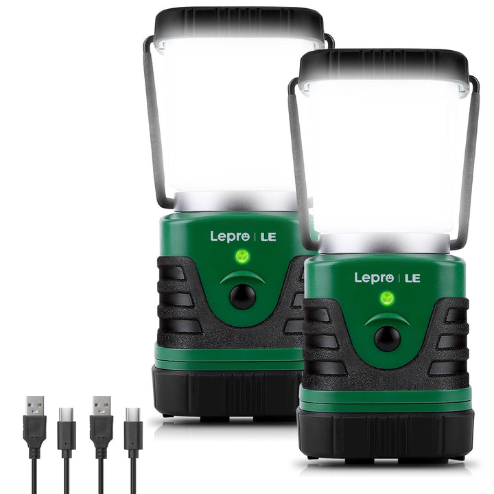 LE LED Campinglampe Tragbar, Superhell wiederaufladbare Suchscheinwerfer mit Bügel und Haken, 4 Hell