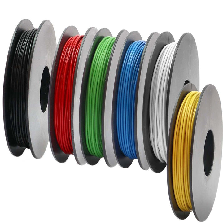 XENTERIO LiYv Schaltlitzen-Set 0,25 mm² | 6 Farben je 25 m Spule | Kupfer verzinnt flexibel | 900V |