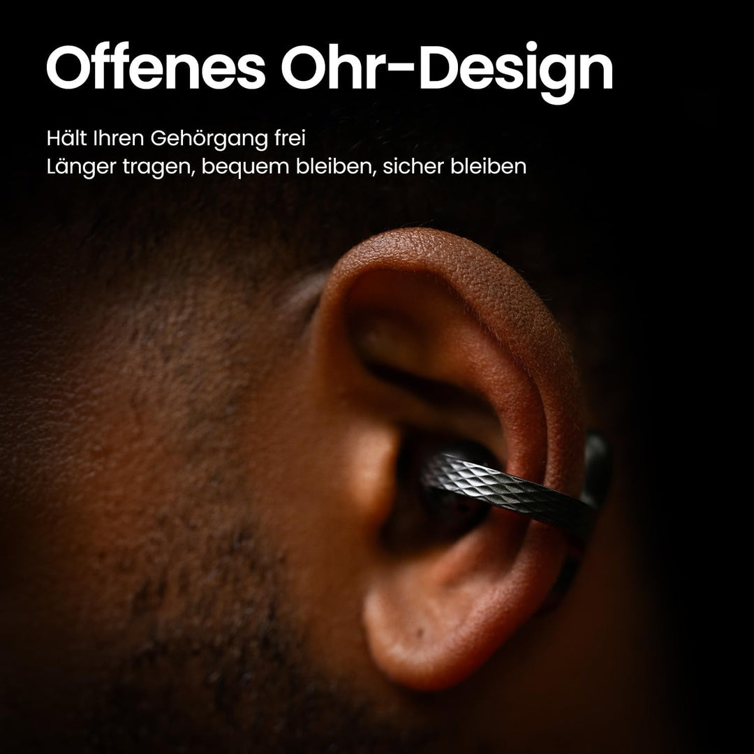 Amazfit Up Bluetooth Kopfhörer, Kabellose Open-Ear-Ohrhörer mit Touch-Steuerung, IPX4 Wasserfest & S