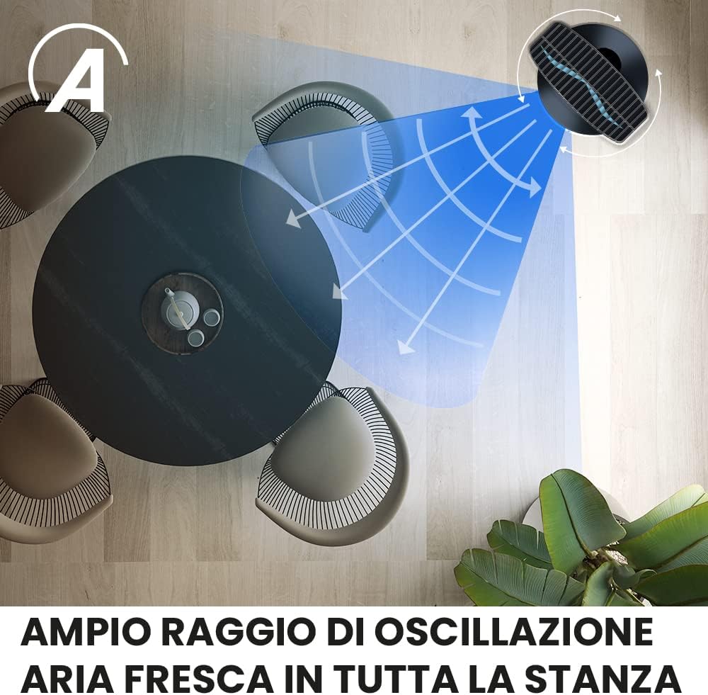 Ardes - AR5ST40PN Standventilator STEELO 40N 5 Flügel - Bodenventilator 40 cm Oszillierend mit verst