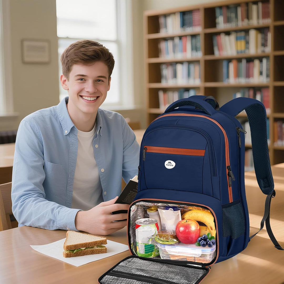 MATEIN Laptop Rucksack mit Kühlfach 17 Zoll, Arbeitrucksack Herren Damen Wasserdicht, Schulrucksack