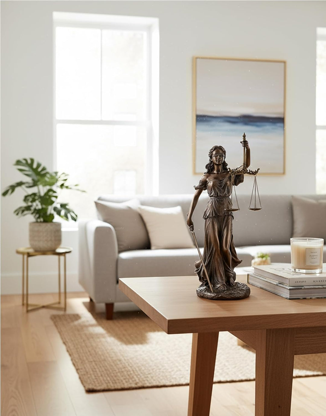 Veronese 708-7524 Justitia Figur bronziert Skulptur römische Götter 34 cm BGB