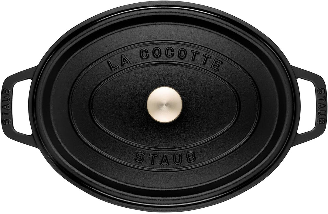 STAUB Cocotte, Gusseisen Bräter mit Deckel, Oval, 33 cm, 6,7 L, Alle Herdarten inkl Induktion, Made