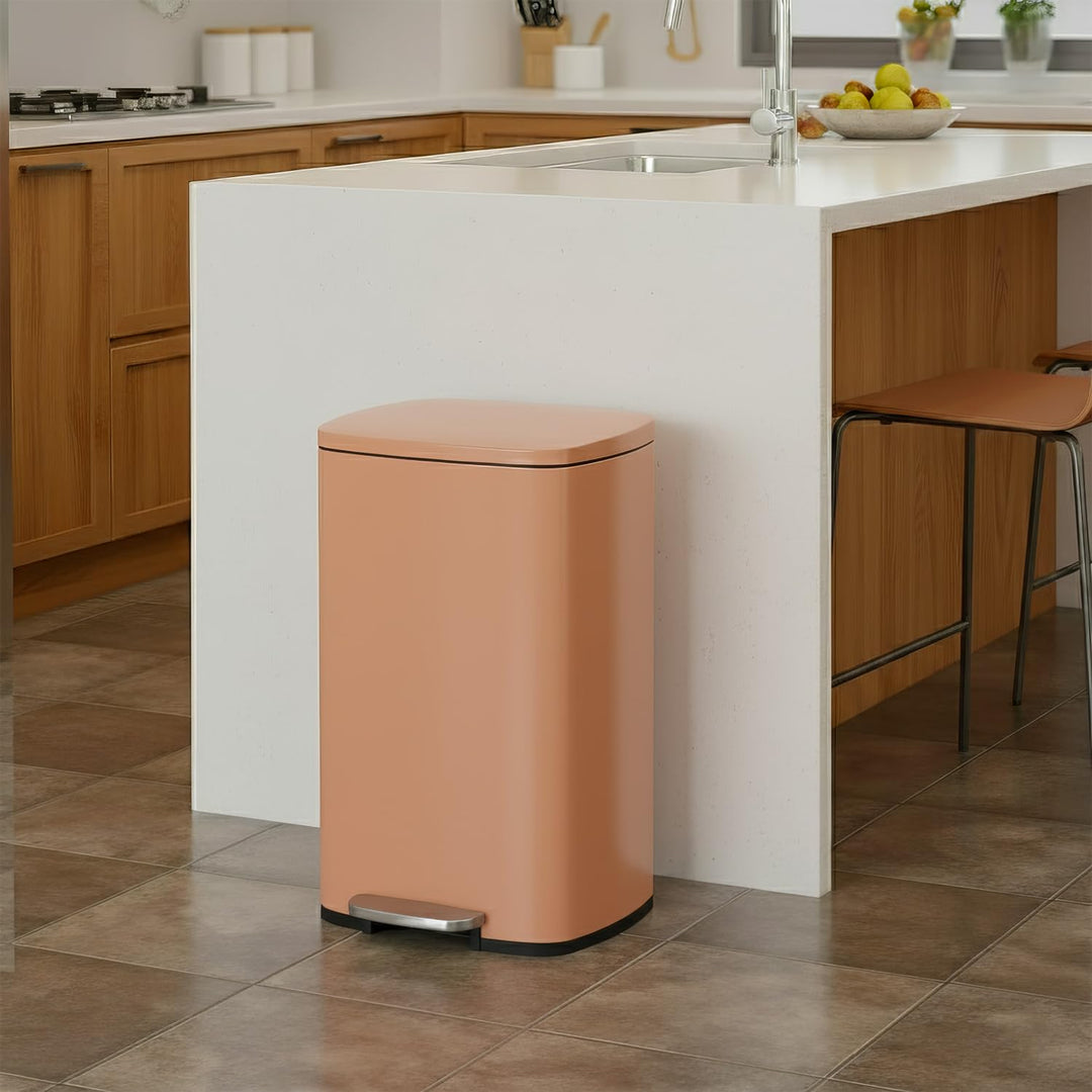BestOffice 50 L Mülleimer Küche Mülleimer mit Deckel für Büro Schlafzimmer Badezimmer Schritt Müllei