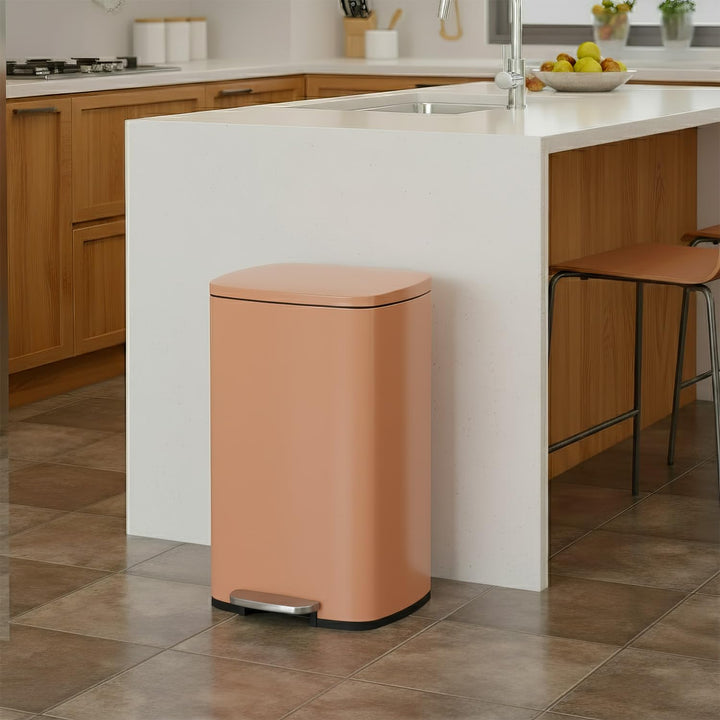 BestOffice 50 L Mülleimer Küche Mülleimer mit Deckel für Büro Schlafzimmer Badezimmer Schritt Müllei