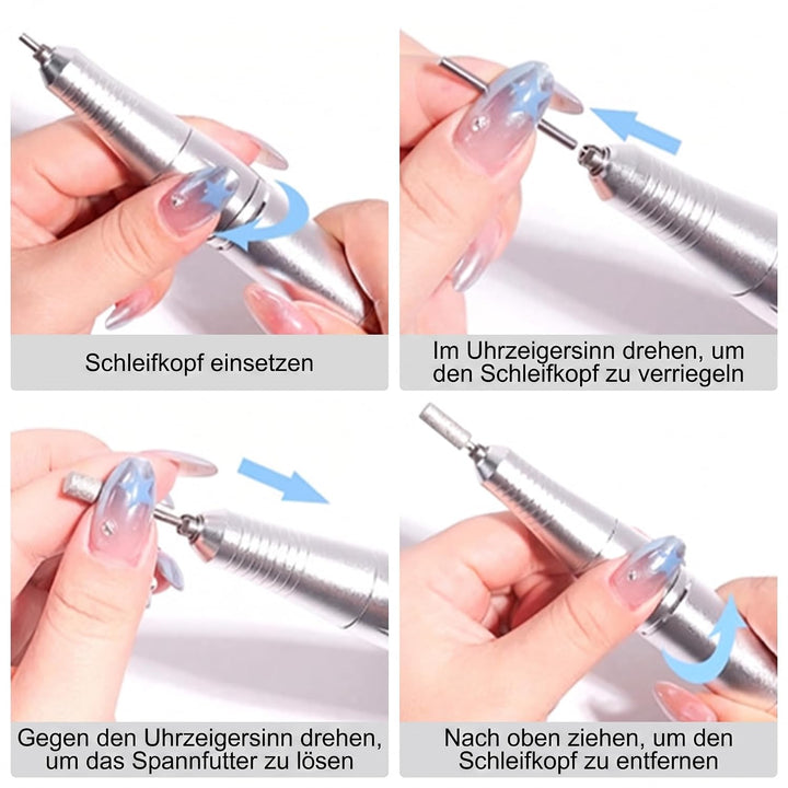 Elektrisch Nagelfräser Professionelle, 45000 U/Min Nagelfräser für Gelnägel, Elektrische Nagelfeile