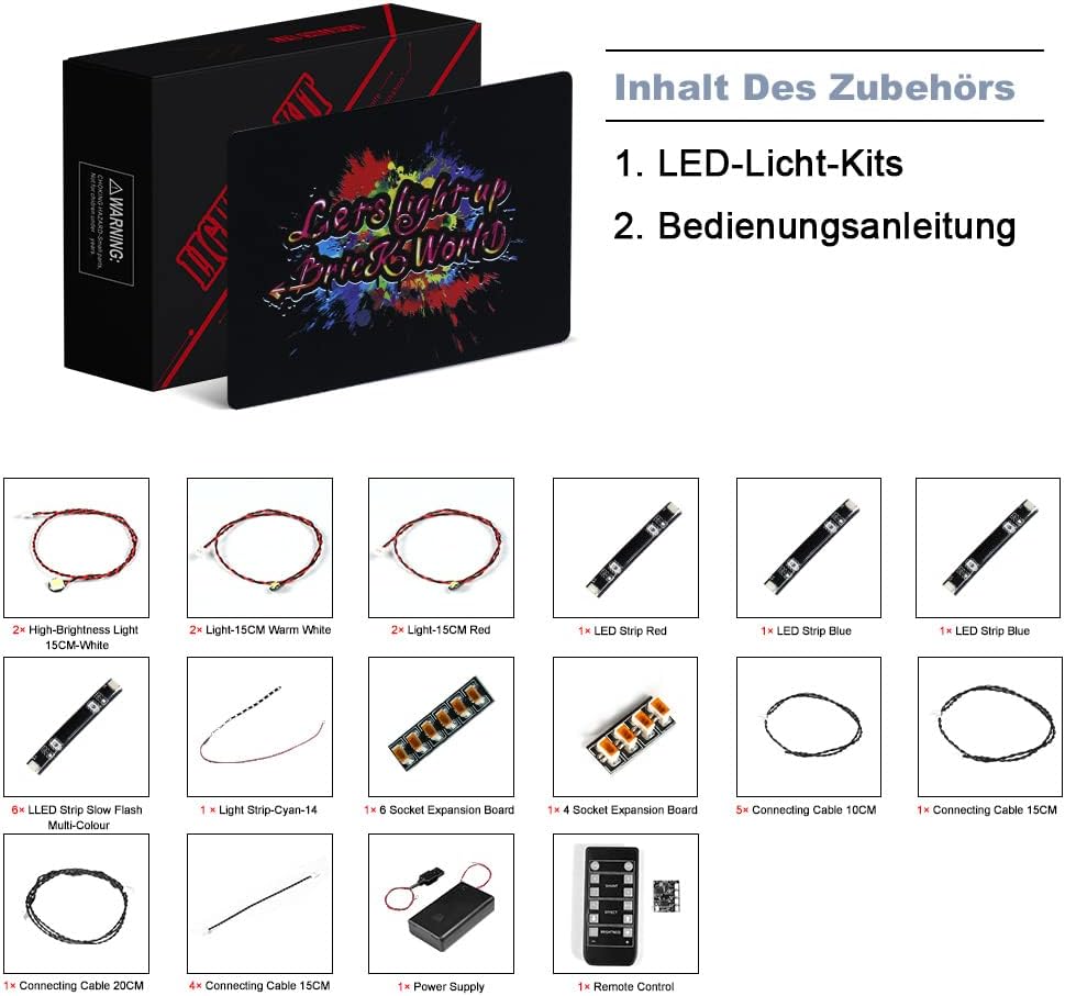 Fernbedienung Licht-Kit für Lego 42154 Technic Ford GT 2022 Auto-Modellbausatz (Kein Lego-Modell), L
