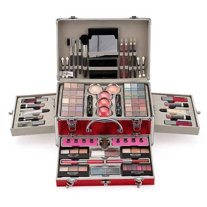 MKNZOME Schmink Make-Up Set, Professionelles Kosmetische Schmink Set mit Lidschatten Lippengloss Rou