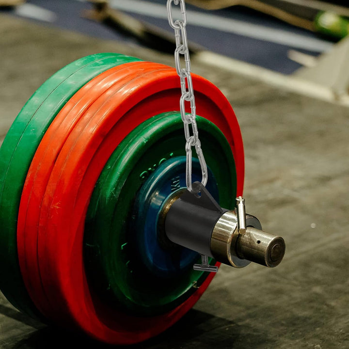 Aoneky 2'' Verstellbare T-Bar Rudern Landmine Ösenaufsatz - Olympische Stange Halsband mit Kette für