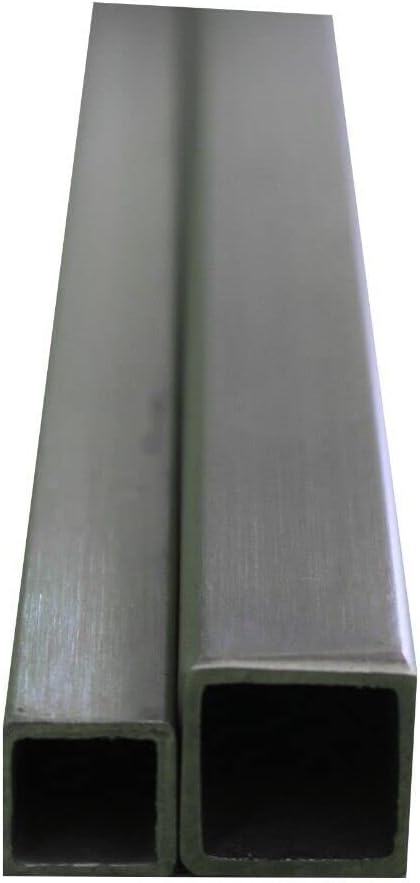 Edelstahlrohr geschliffen Edelstahl Vierkant Rohr V2A Pfosten Geländer 30x30x2mm und 40x40x2mm Länge