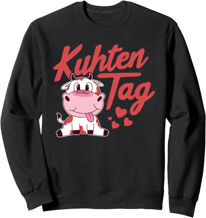 Süsses Kuh Mädchen & Landwirtin Bäuerin Kuhten Tag Sweatshirt