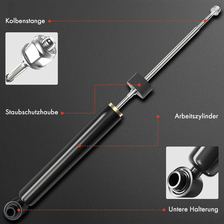 Frankberg 2x Stossdämpfer Gasdruck Hinten Kompatibel mit A-Klasse W176 A160 A180 A200 A220 A250 2012