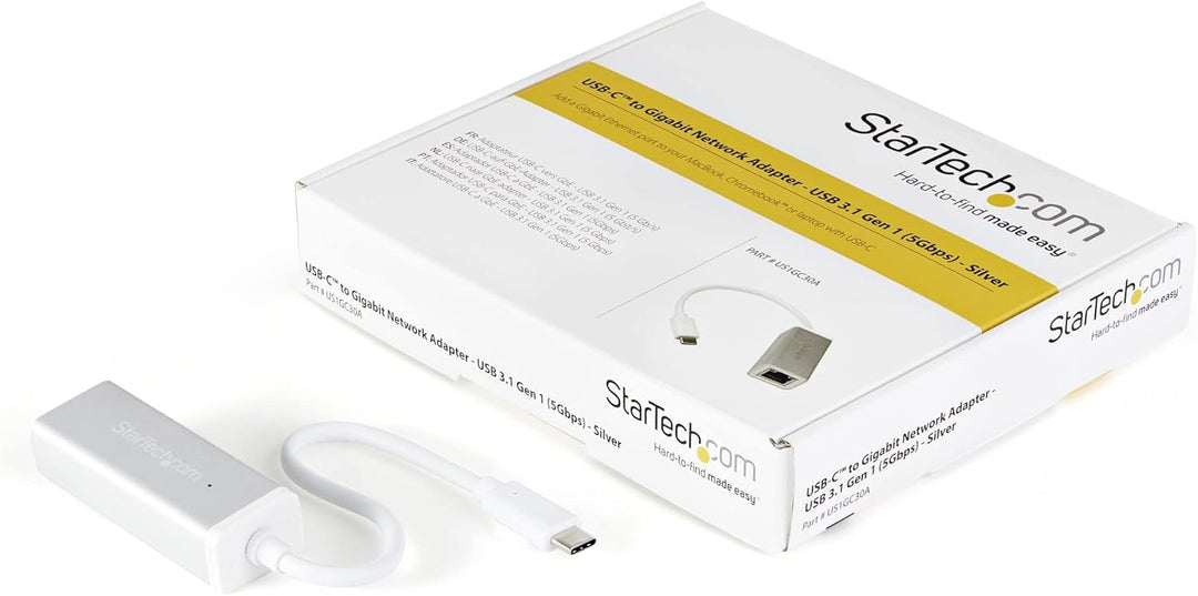 StarTech.com USB-C auf Gigabit Ethernet Adapter - Aluminium - Thunderbolt 3 Port kompatibel - USB Ty