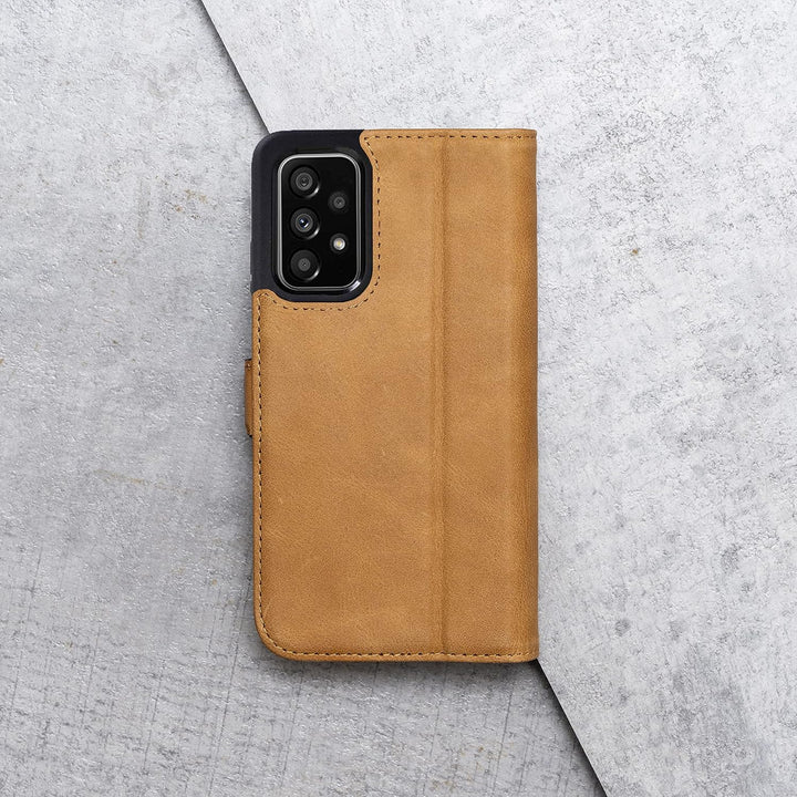Porter Riley - Lederhülle für Samsung Galaxy A53. Premium Echtleder Standhülle/Cover/Brieftasche (He