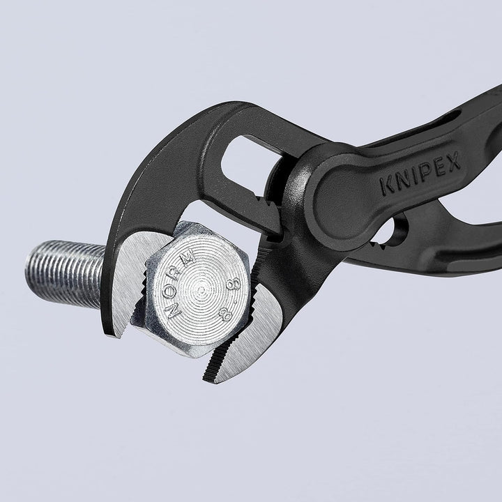 KNIPEX Cobra® XS Mini-Wasserpumpenzange, 100 mm, Muttern bis 24 mm, Rohre bis 28 mm, Selbstklemm-Eff