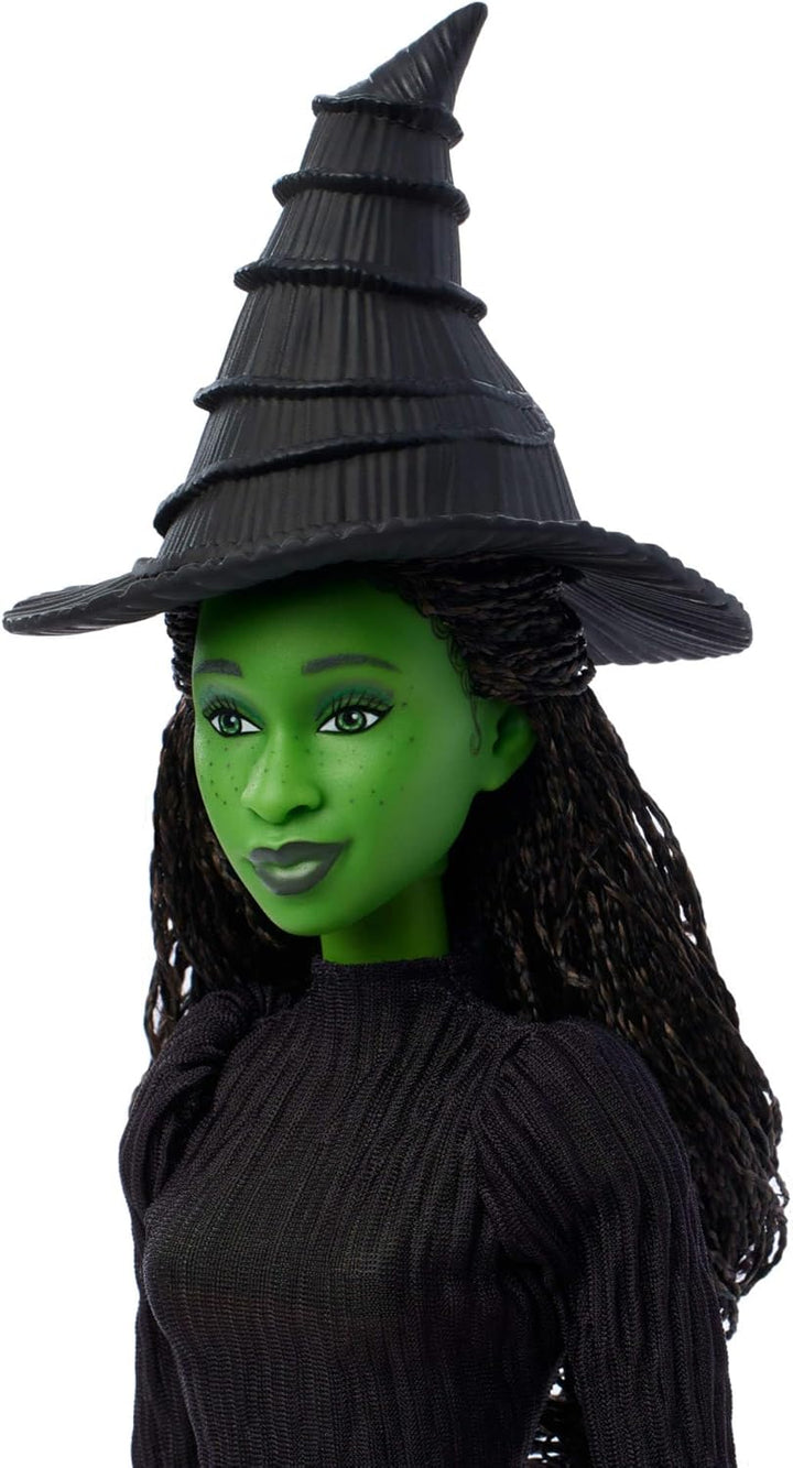 Mattel Singende Wicked Elphaba-Modepuppe und Accessoires, beweglich und mit vom Film inspirierten Lo