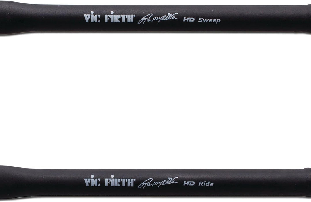 Vic Firth Signature Series Wire 'Sweep' Brush - Russ Miller - Retractable - Black Handle Wire Brush,