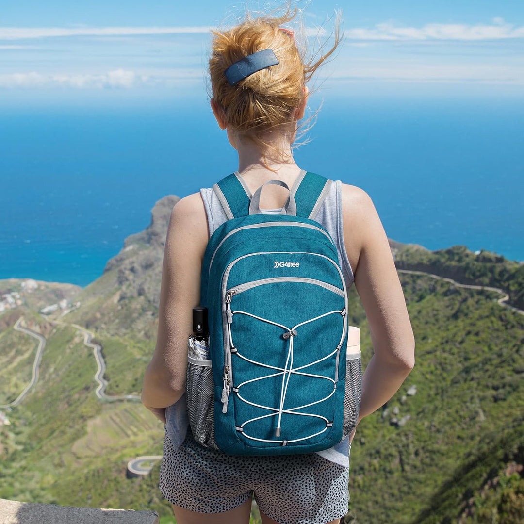G4Free Kleiner Rucksack 12L/20L Unisex Tagesrucksack Leichter Blau (Pfau) 20L, Blau (Pfau) 20L