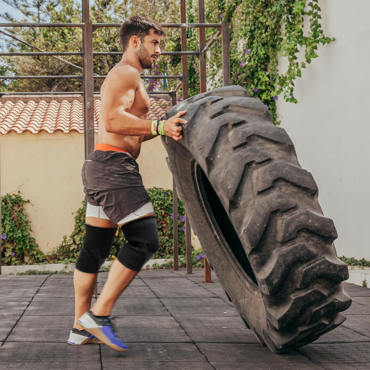MERCURYAL Kniebandagen Crossfit für Workout, Knieschoner für Fitnessstudio, Powerlifting, Kniebandag