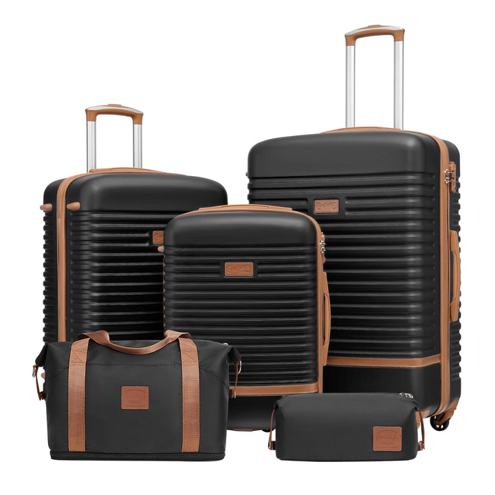 COOLIFE Koffer Trolley Koffer Reisekoffer von ABS Hartschalen Trolley 4 Rollen TSA-Schloss Der Koffe