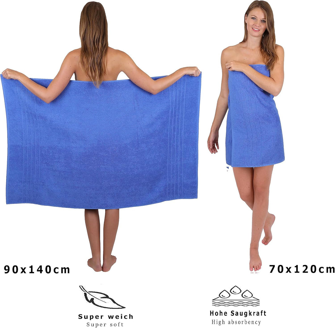 Betz 8er Set Handtücher Handtuch Deluxe 100% Baumwolle 2 Badetücher 2 Duschtücher 2 Handtücher 2 Sei