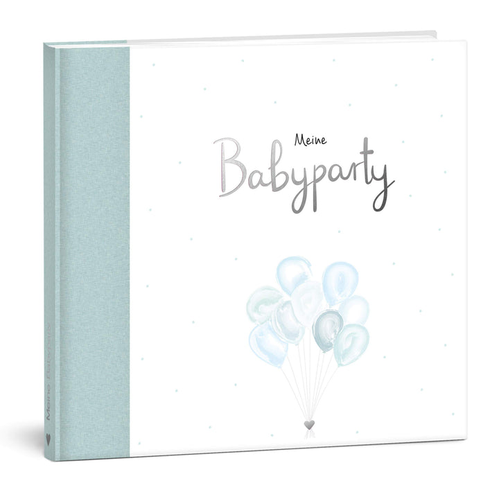 mintkind® Gästebuch "Meine Babyparty" Blau I Babyparty Geschenk Junge &amp; Mädchen I Baby Shower &amp; Baby