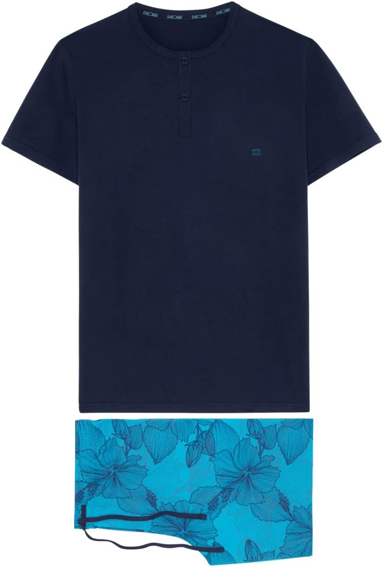 ZXYA Herren Court FANO Pyjama-Sets, Bleu, M