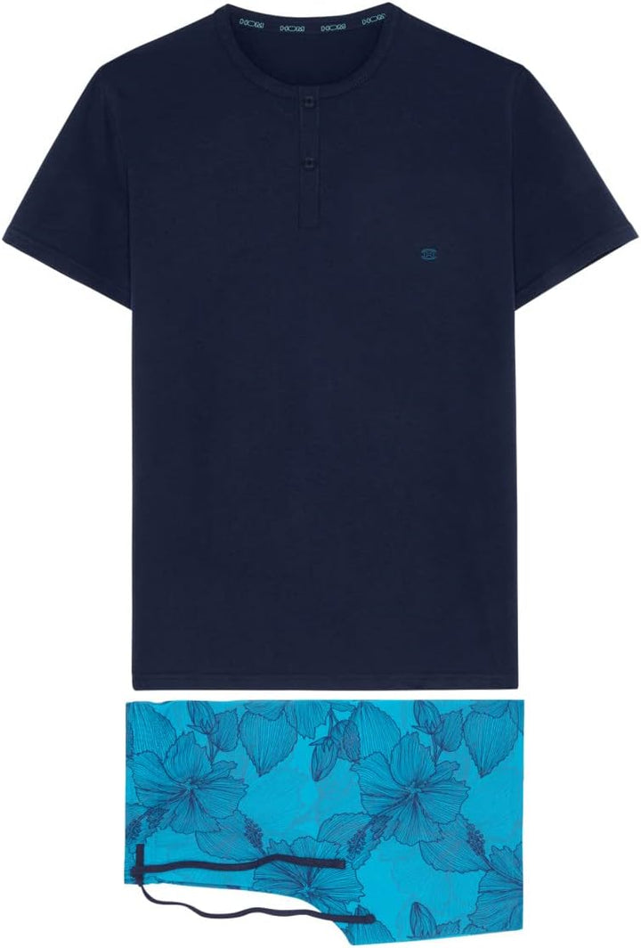 ZXYA Herren Court FANO Pyjama-Sets, Bleu, M