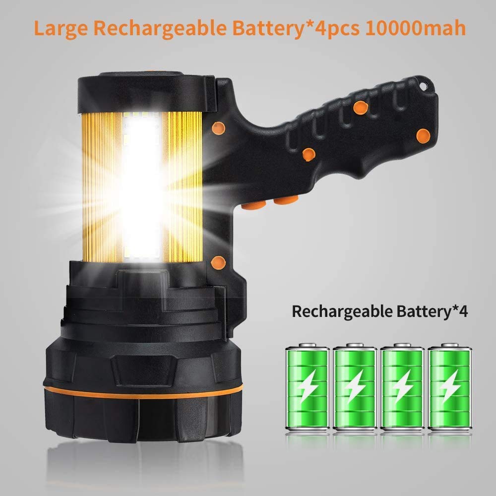 MAYTHANK Professionelle LED-Taschenlampe mit hoher Leistung, wiederaufladbar, USB, leistungsstarke T